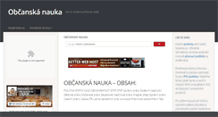 Desktop Screenshot of obcanska-nauka.studentske.eu