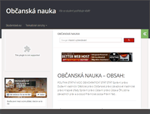 Tablet Screenshot of obcanska-nauka.studentske.eu