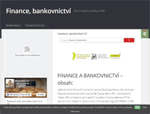 Tablet Screenshot of finance-bankovnictvi.studentske.cz