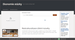 Desktop Screenshot of ekonomie-otazky.studentske.cz