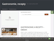 Tablet Screenshot of gastronomie-recepty.studentske.cz