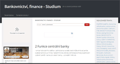 Desktop Screenshot of bankovnictvi-finance.studentske.eu