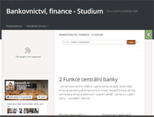 Tablet Screenshot of bankovnictvi-finance.studentske.eu