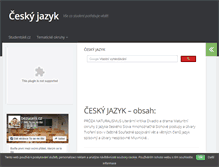Tablet Screenshot of jazyk.studentske.cz